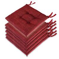 Leonardo Home - set 6 cuscini sedia da cucina double face, cuscino 4 punti con lacci imbottito - cuscini coprisedia da cucina - 100% Made in Italy