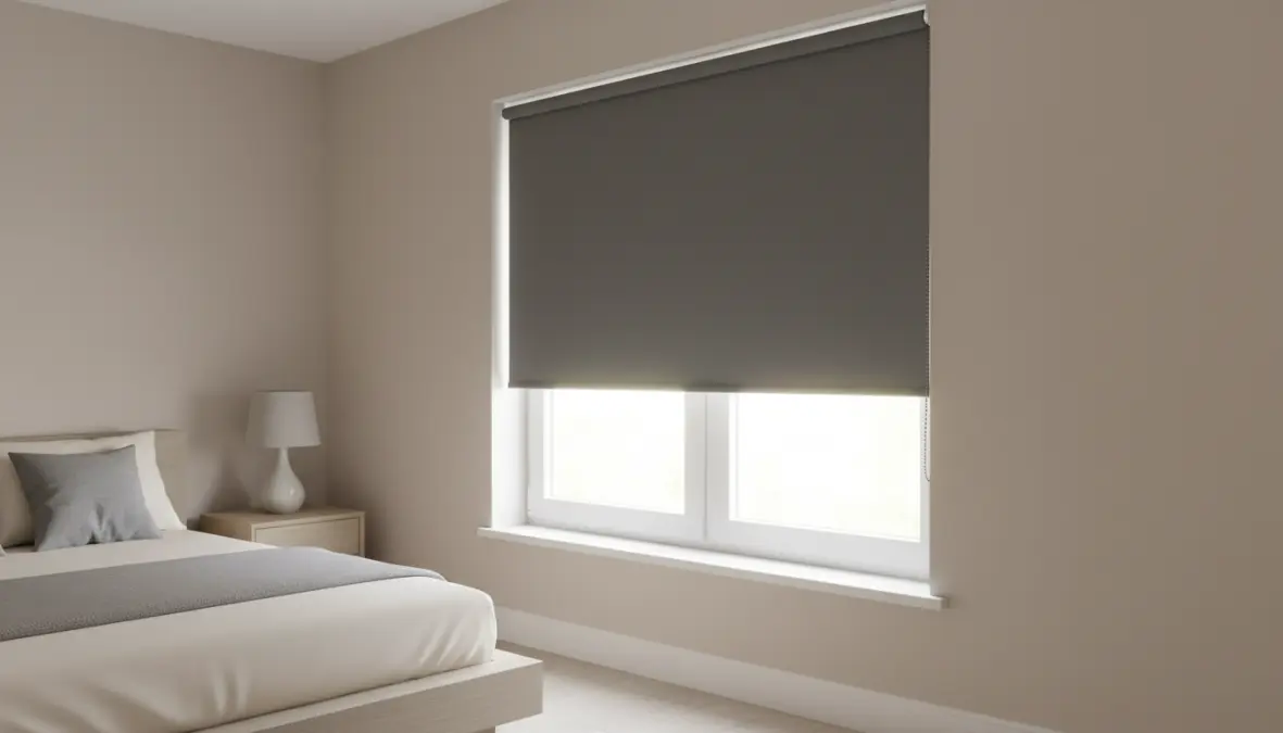 Tende a rullo oscuranti per camera da letto con avvolgimento a catena