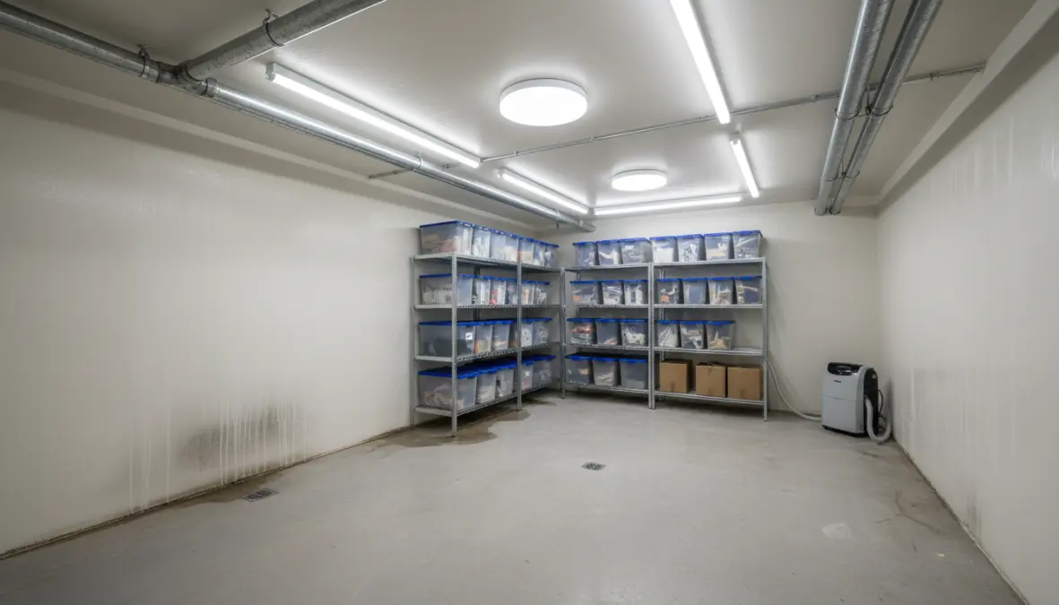 Cantina interrata trattata con vernice antimuffa specifica per ambienti molto umidi