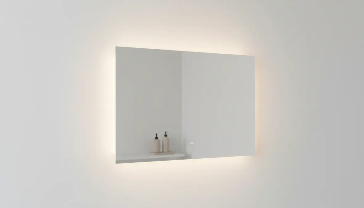 Specchio retroilluminato con LED per illuminazione bagno senza finestra