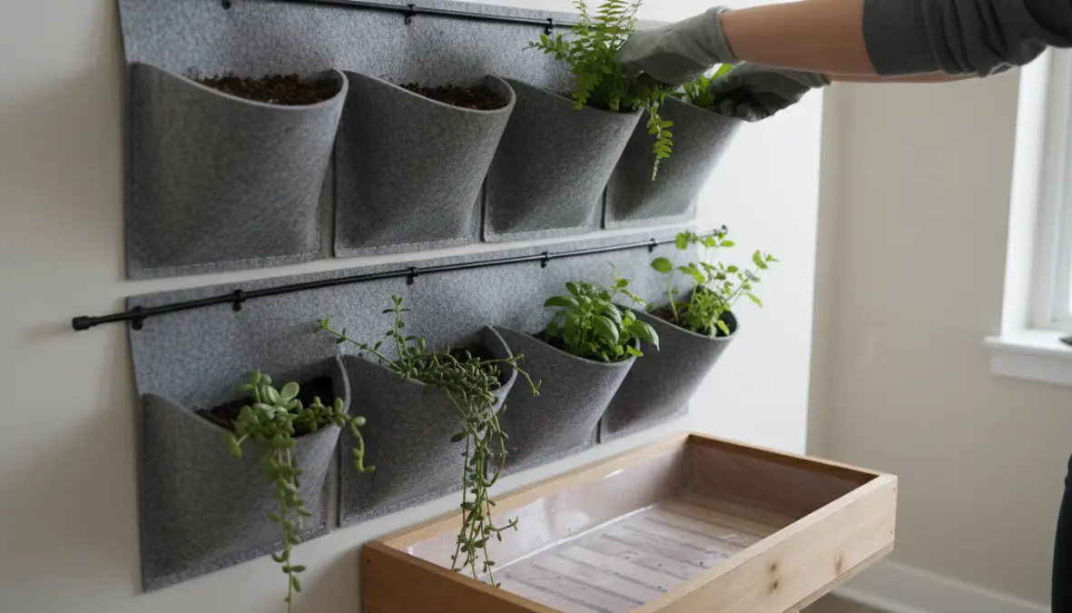 Installazione fai da te di giardino verticale interno con pannelli modulari e sistema di irrigazione