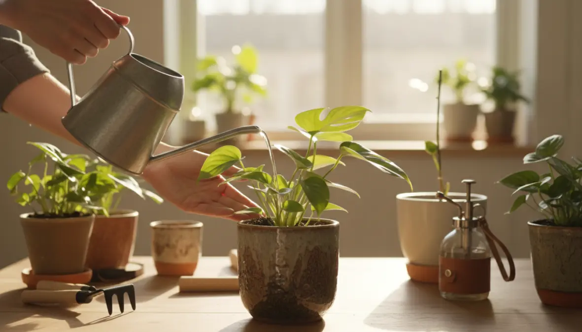 Come curare piante da interno: annaffiatura e manutenzione delle piante da appartamento