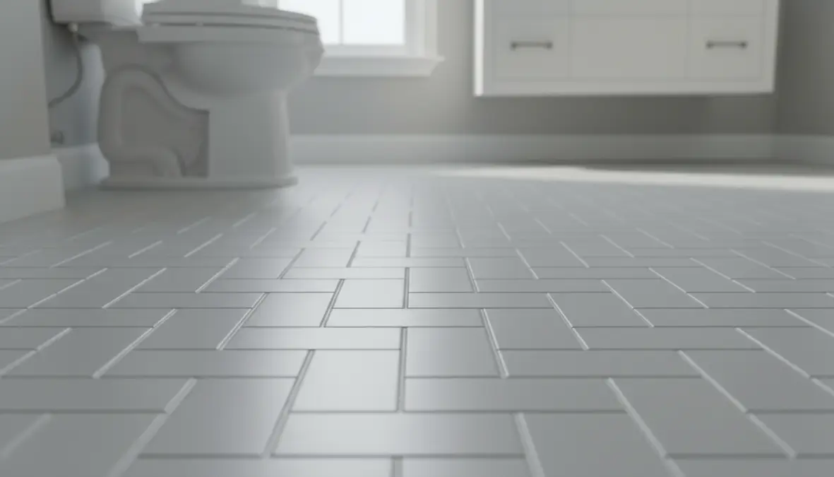 Schema posa piastrelle bagno a spina di pesce su pavimento moderno