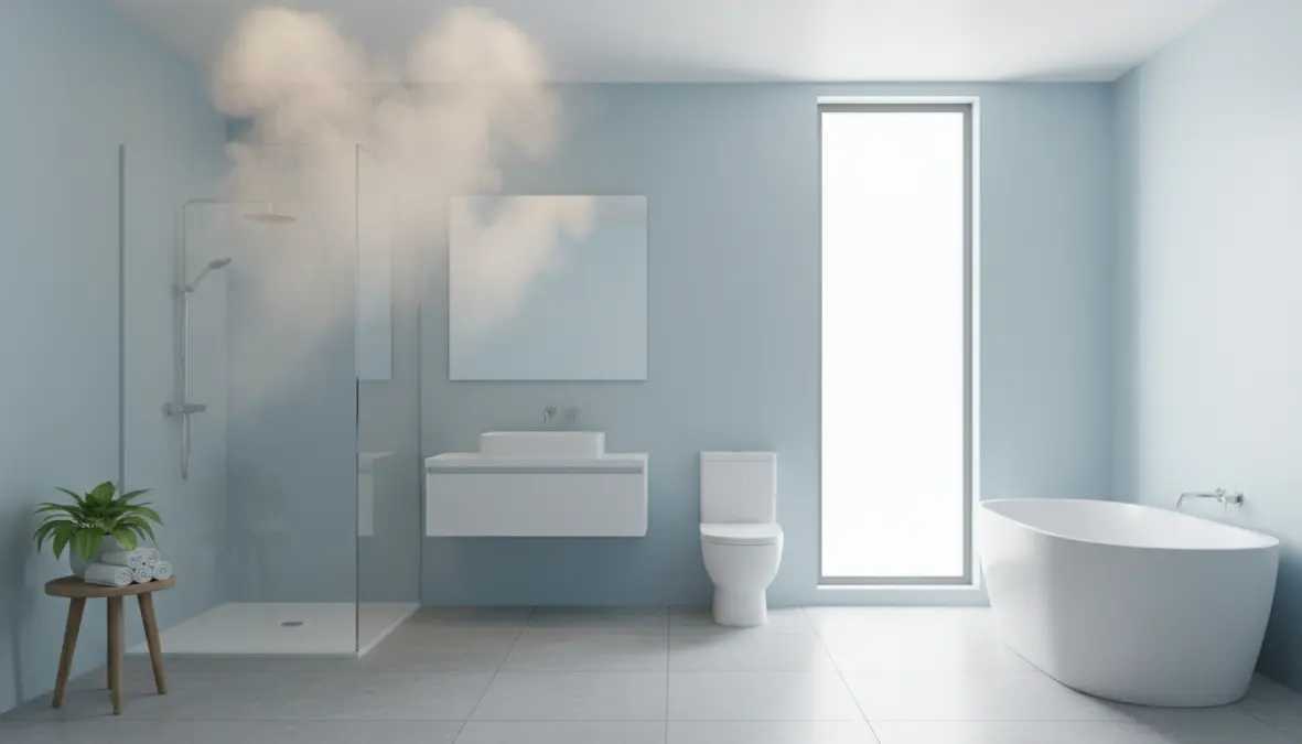 Bagno moderno con pittura lavabile antimuffa resistente all'umidità