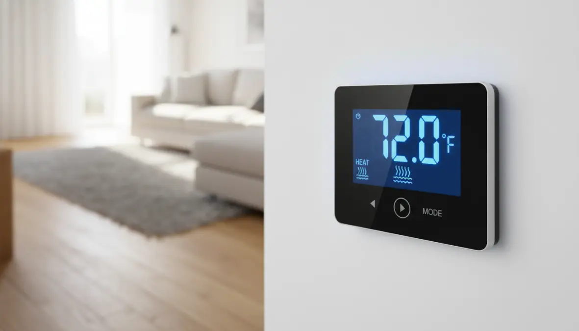 Termostato ambiente per termoregolazione del sistema di riscaldamento a pavimento