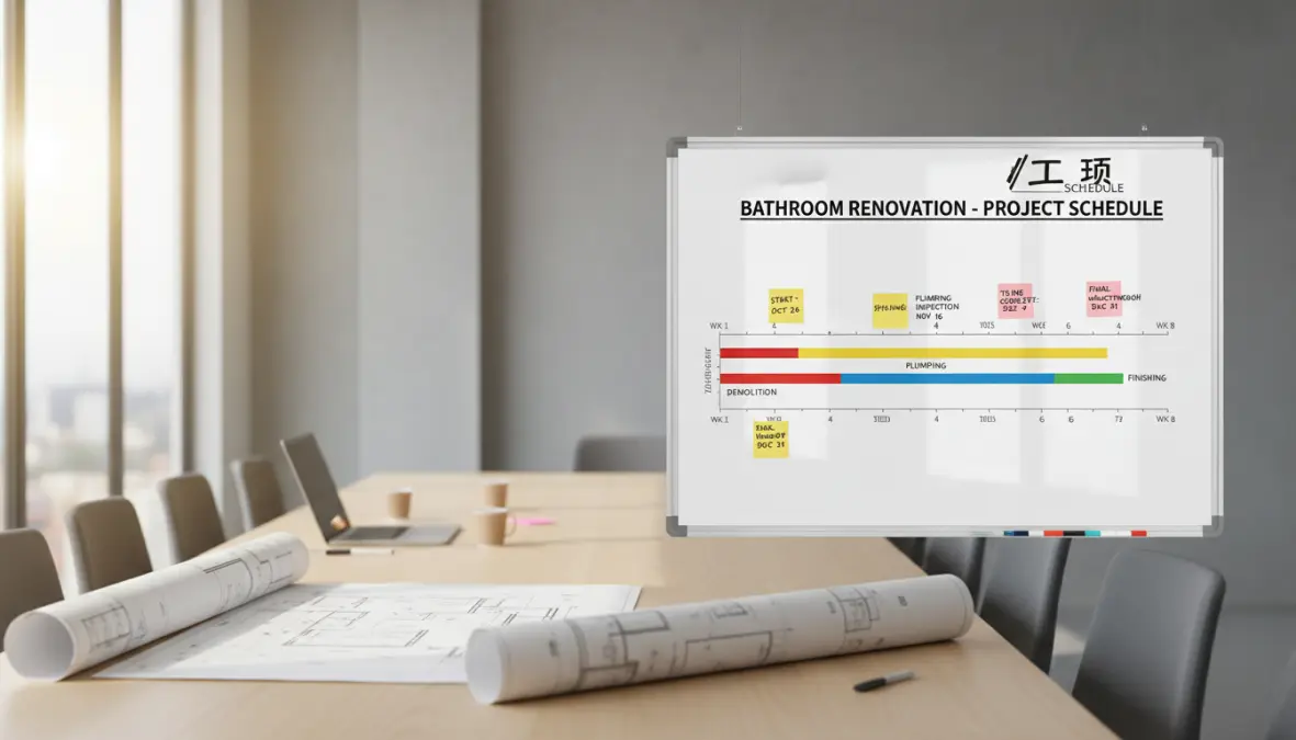 Fasi e tempi di realizzazione di un progetto bagno completo con cronoprogramma