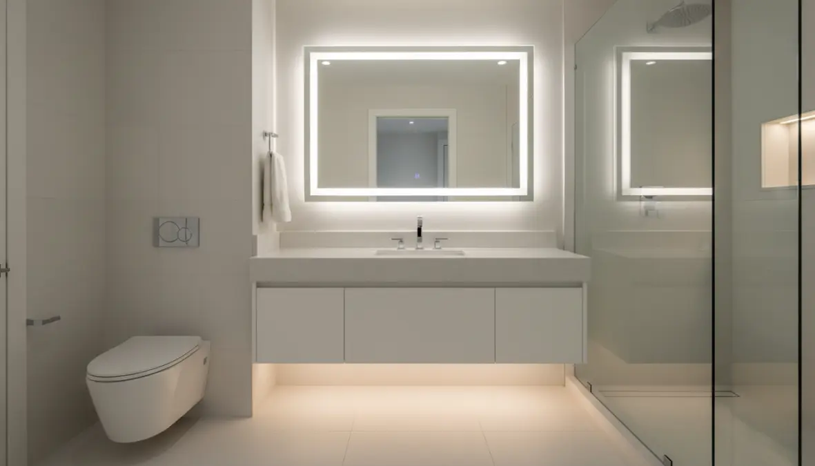 Specchi luminosi moderni con illuminazione LED integrata per bagno design