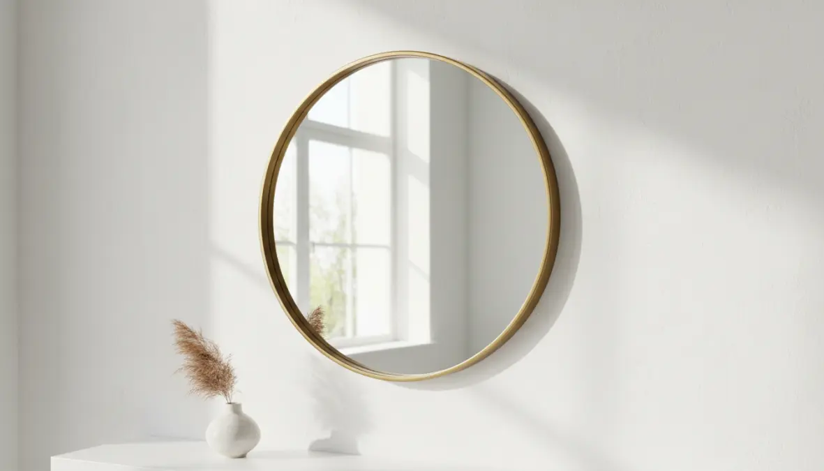 Specchi decorativi casa rotondi per creare profondità visiva e riflettere luce naturale negli ambienti