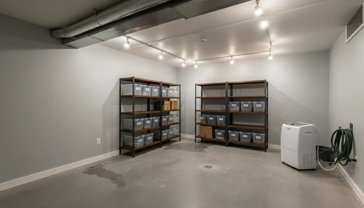 Cantina interrata trattata con vernice antimuffa specifica per ambienti molto umidi