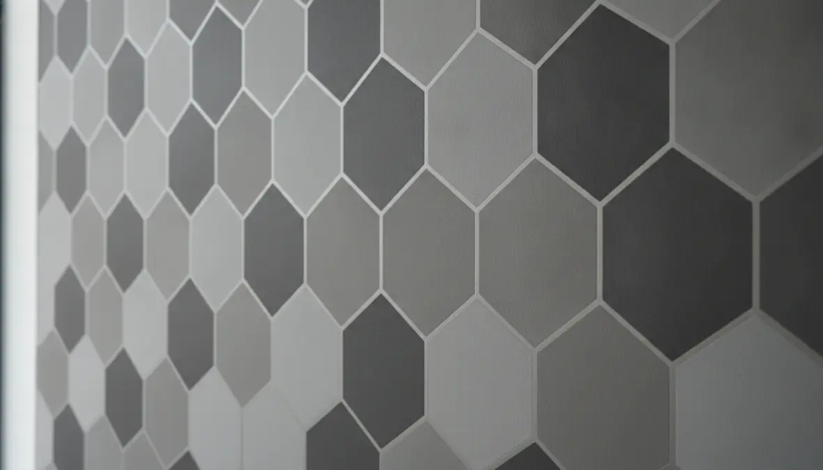Pattern geometrico moderno per carta da parati camera da letto con texture tridimensionale