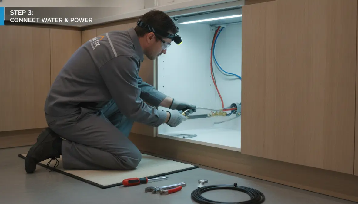 Installazione professionale lavastoviglie da incasso in cucina