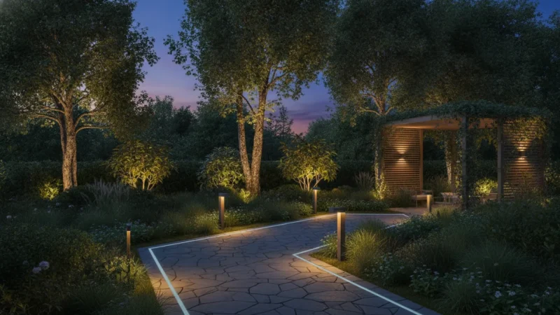 Illuminazione Giardino: Guida Completa a Lampioni, Faretti e Luci da Esterno