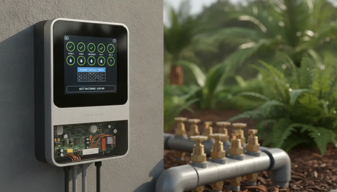 Centralina irrigazione smart WiFi con display digitale per controllo zone irrigazione