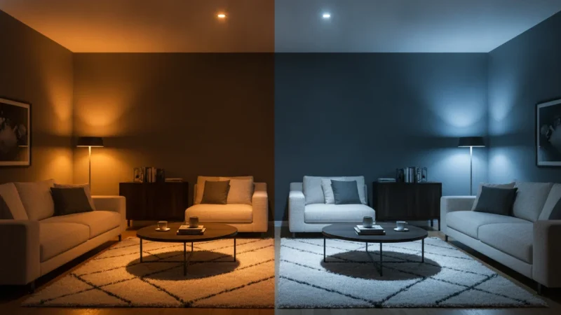 Luce Calda o Fredda: Guida Completa alla Temperatura Colore per Ogni Stanza