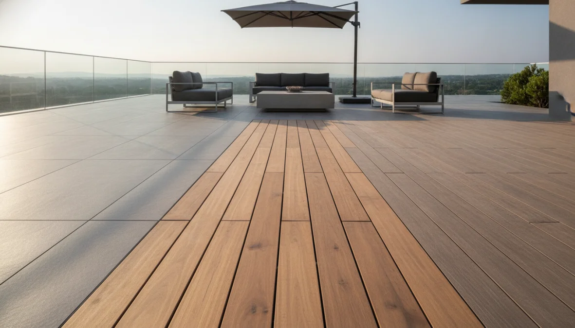 Pavimento per Terrazzo: Guida Completa alla Scelta tra Gres, Legno e Materiali Compositi