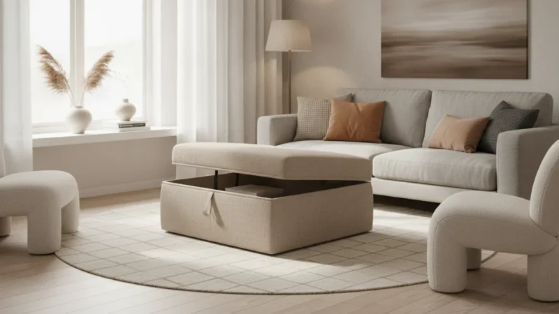 Pouf Contenitore: La Soluzione Salvaspazio che Unisce Design e Funzionalità