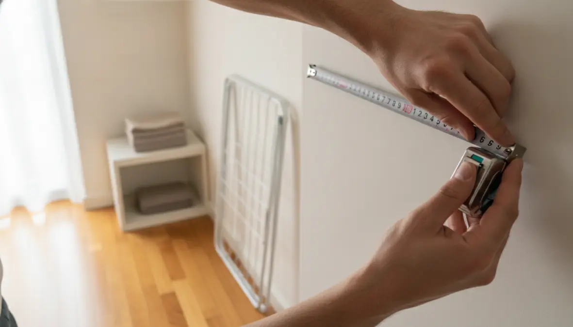 Come scegliere e misurare lo spazio per stendibiancheria compatto in casa