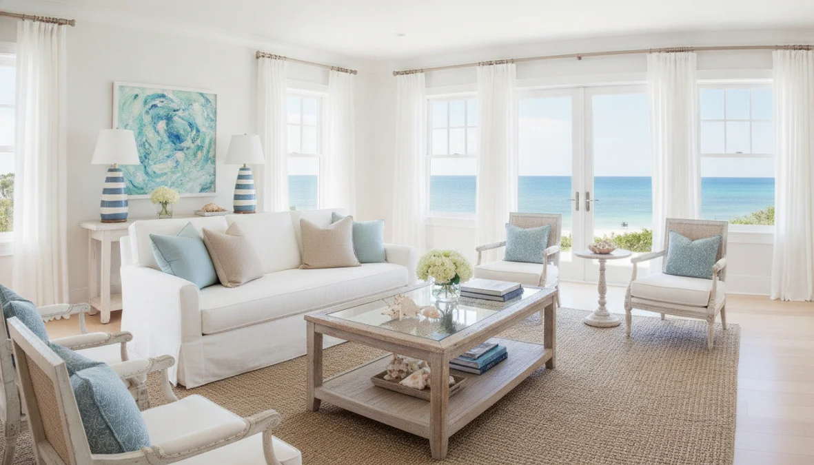 Stile Coastal: Come Portare il Mare in Casa con Colori e Materiali Naturali