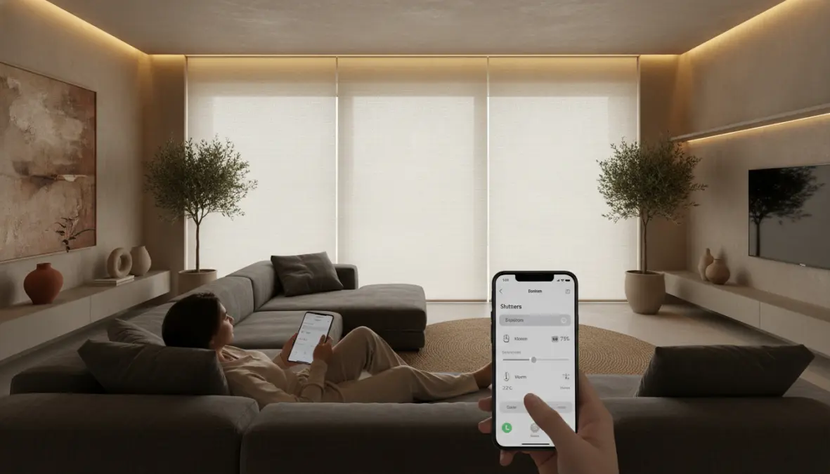 Controllo remoto tapparelle elettriche tramite smartphone app domotica
