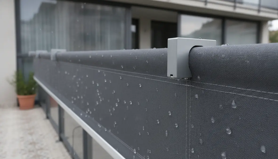 Tenda a bracci impermeabile per balcone con tessuto acrilico resistente all'acqua