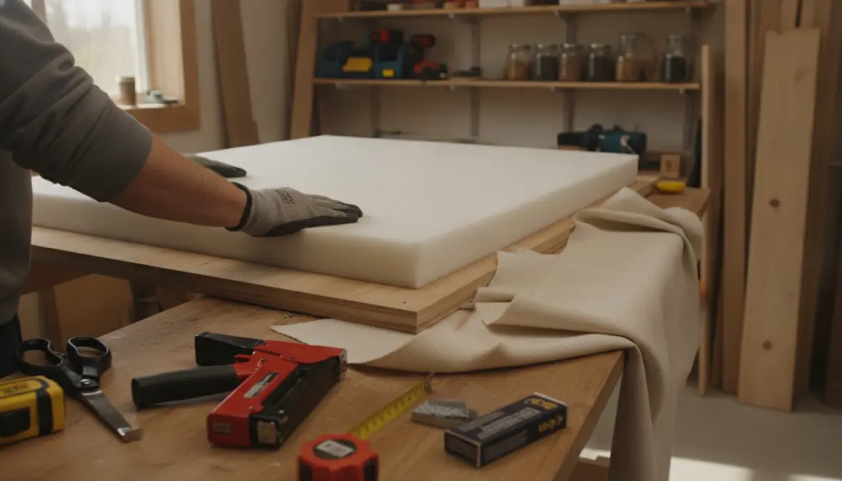 Tutorial testiera letto fai da te: processo di realizzazione testata imbottita artigianale